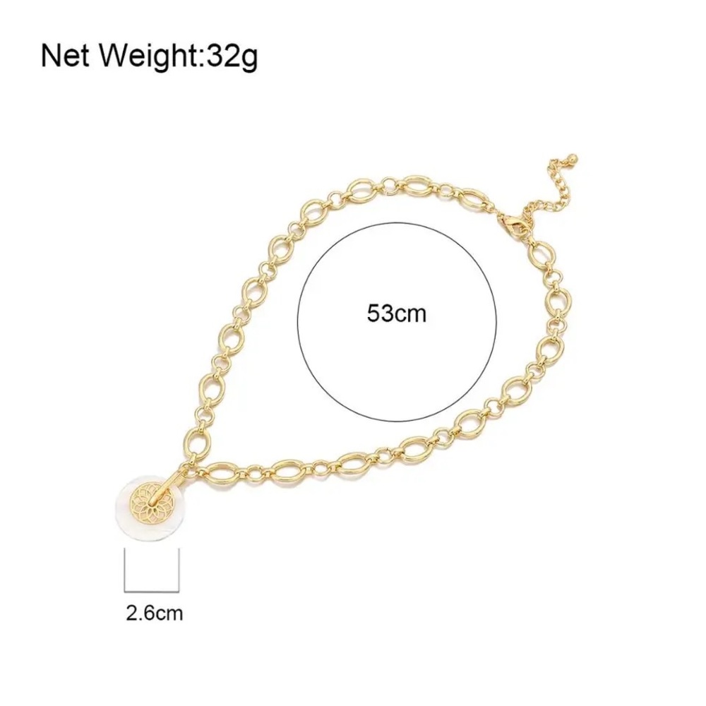 π―οΈβ¨ Gold Chain & Pearl Acrylic Necklace β¨π―οΈ Brand New - Picture 10 of 10